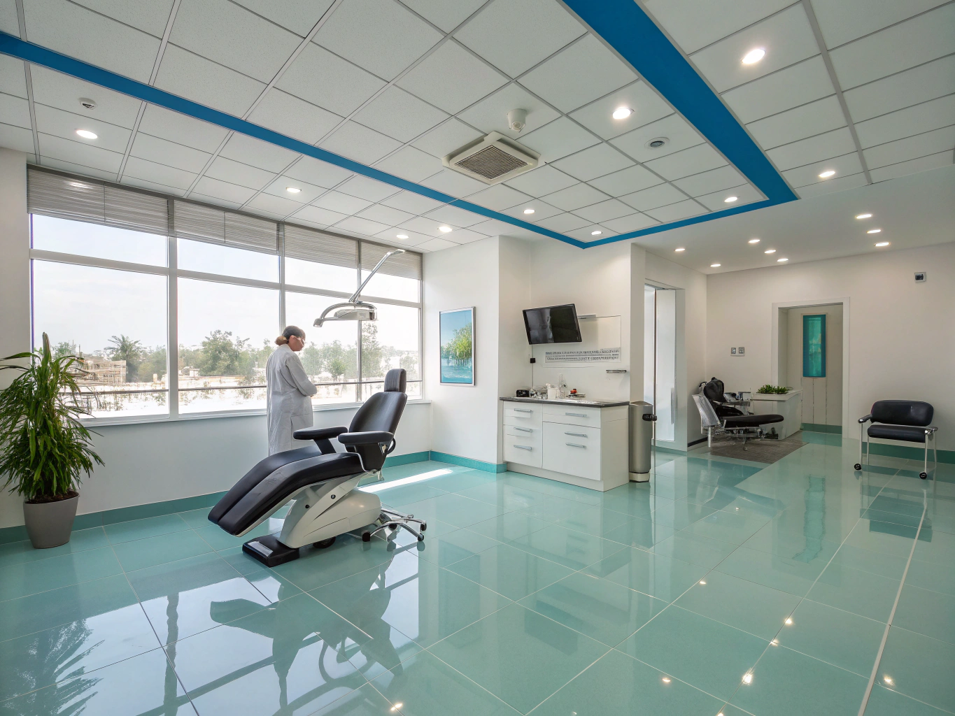 Modern boutique dental office interior