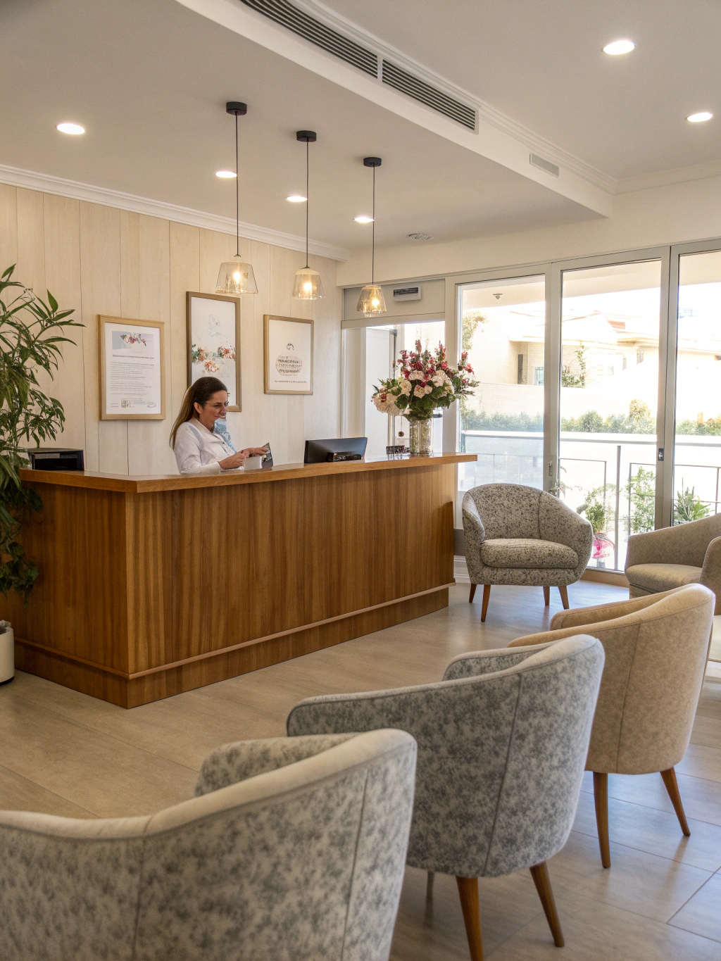 CLINIC STAFF at reception