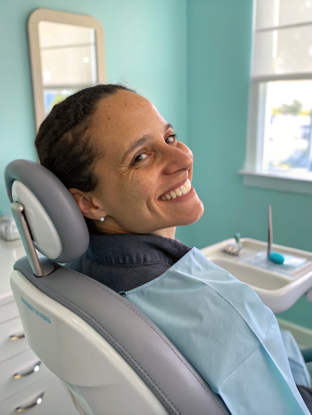 Bright, healthy smile showing natural results of cosmetic care