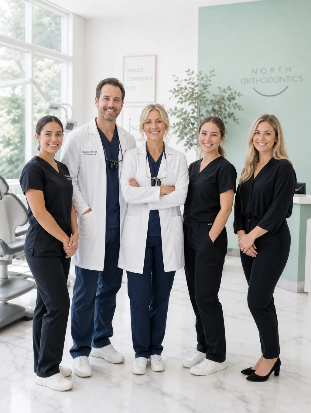Happy family smiling after dental visit